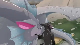 Pequeño dragón se consent chilled flip herramienta de su amigo